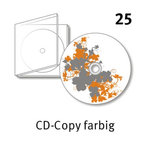25 CD Kopien mit Labeldruck