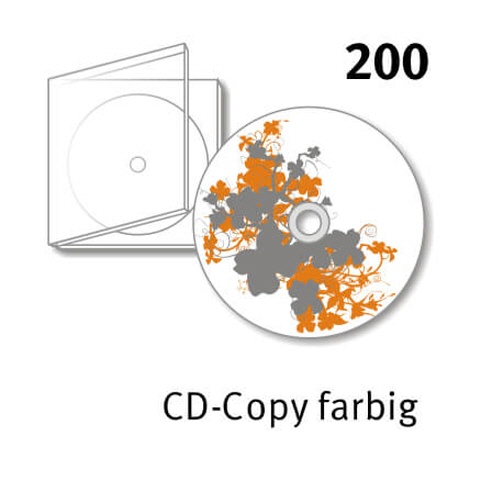200 CD Kopien mit Labeldruck