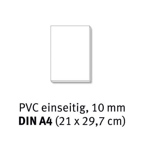 PVC-Tafel DIN A4 - 10 mm bedruckt einseitig