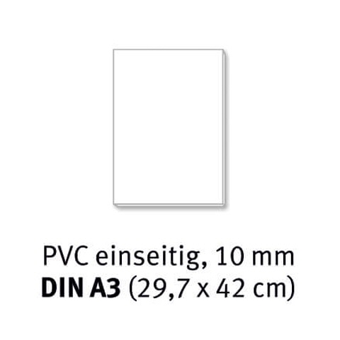 PVC-Tafel DIN A3 - 10 mm bedruckt einseitig
