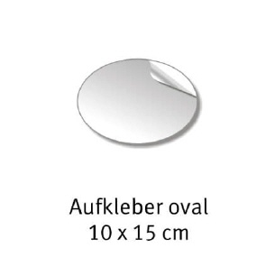 printLIGHT Aufkleber oval 10x15 cm
