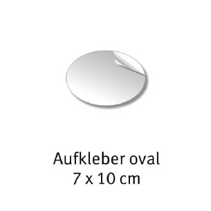 printLIGHT Aufkleber oval 7x10 cm